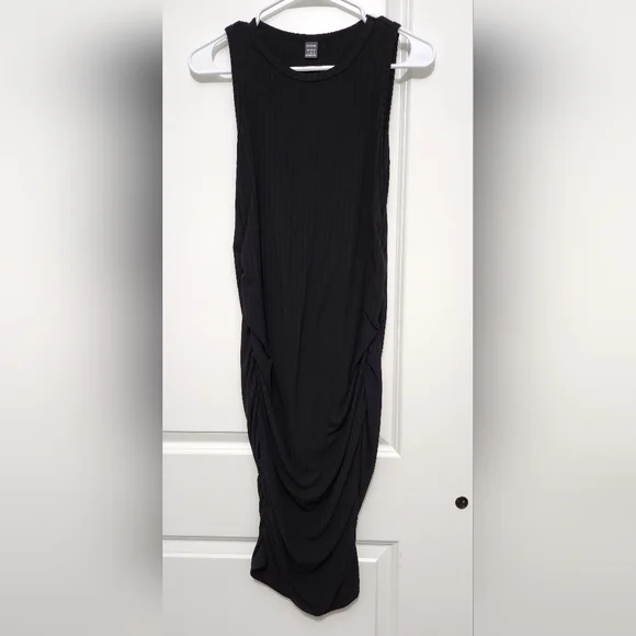 shein black maternity dress Lyvia Long Sleeve Mini Dress Black main image 1